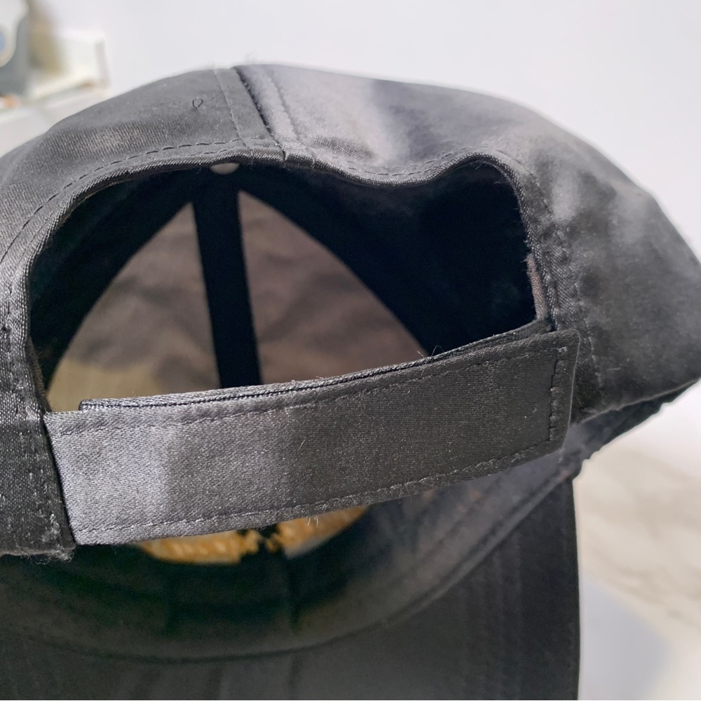Fiesta Siesta Tequila Repeat Embroidered Black Satin Structured Baseball Cap - Picture 5 of 11